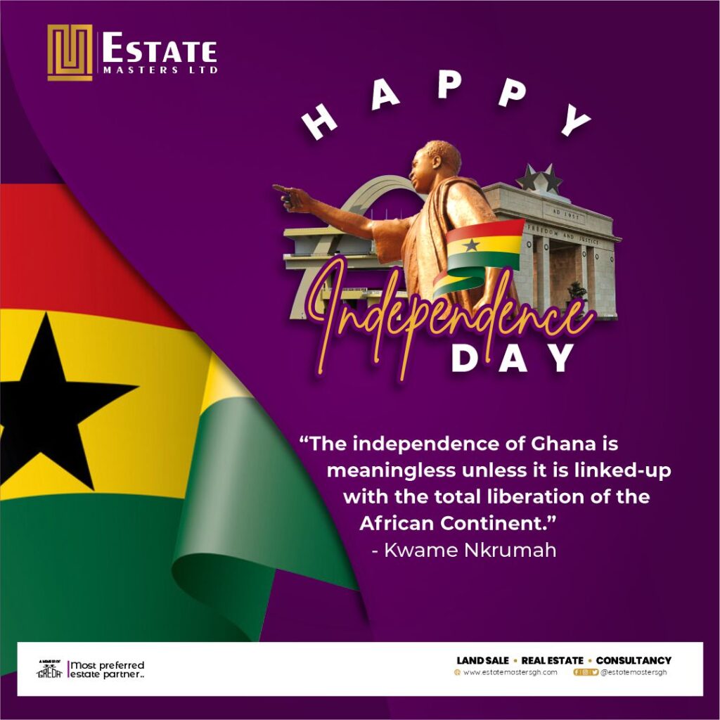 Ghana independence day land sales estate masters
